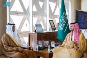 بحثا عددًا من المواضيع ذات الاهتمام المشترك.. محافظ الدرعية يستقبل السفير القطري