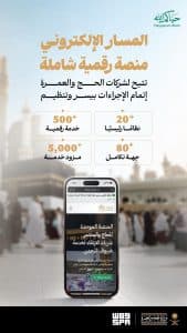 “المسار الإلكتروني” بوزارة الحج والعمرة يرفع كفاءة الاستعداد وييسّر رحلة ضيوف الرحمن