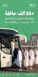 الهيئة العامة للنقل: تهيئة أكثر من 33 ألف حافلة و5 آلاف سيارة أجرة لخدمة ضيوف الرحمن خلال موسم حج 1447هـ
