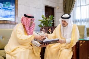 أمير منطقة الرياض يستقبل الرئيس التنفيذي للهيئة السعودية للمدن الصناعية ومناطق التقنية