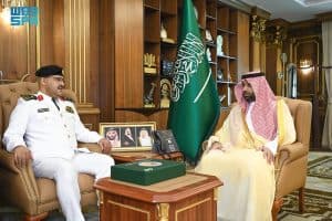 أمير جازان يستقبل قائد حرس الحدود بالمنطقة