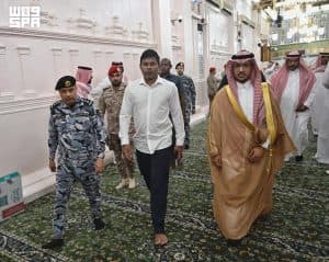 نائب رئيس جمهورية المالديف يزور المسجد النبوي