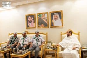 وزير الشؤون الإسلامية يستقبل بمشعر منى عددًا من قيادات الكشافة