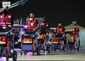هيئة الهلال الأحمر بالمدينة المنورة تقدم خدمات إسعافية جليلة لضيوف الرحمن على مدار الساعة