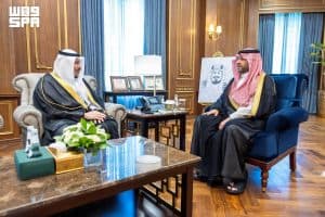 بمناسبة تكليفه حديثًا.. أمير الحدود الشمالية يستقبل مدير فرع وزارة البيئة والمياه والزراعة بالمنطقة