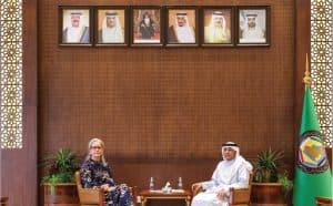 بمناسبة انتهاء مهام عملها.. الأمين العام لمجلس التعاون يستقبل سفيرة السويد لدى المملكة