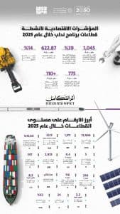“ندلب” يدعم الناتج المحلي غير النفطي للمملكة بـ1.045 مليار ريال خلال عام 2025