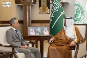 ناقشا المواضيع ذات الاهتمام المشترك.. نائب أمير منطقة مكة المكرمة يستقبل السفير الياباني لدى المملكة