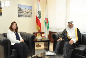 السفير الدوسري يلتقي وزيرة الشباب والرياضة اللبنانية