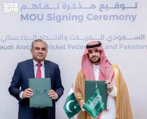الاتحادان السعودي والباكستاني للكريكت يوقّعان مذكرة تفاهم