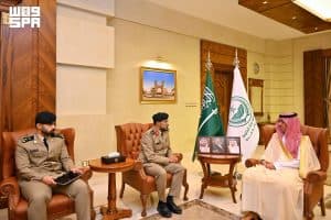 استعرض أدوارها في حماية الممتلكات العامة والمرافق الحيوية.. محافظ جدة يستقبل قائد قوة أمن المنشآت بالمحافظة