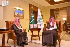 هنأه بتعيينه حديثًا وتمنى له التوفيق.. محافظ جدة يستقبل رئيس محكمة الاستئناف بالمحافظة