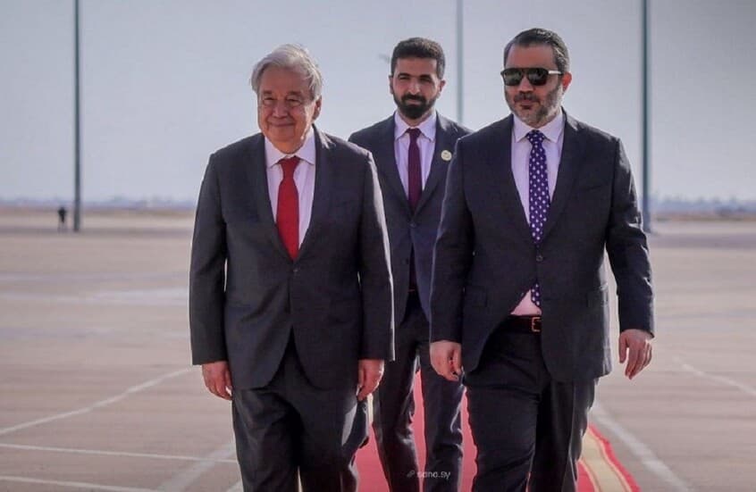 في أول زيارة لدمشق منذ عام 2017.. وزير الخارجية السوري يستقبل الأمين العام للأمم المتحدة