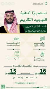 الهيئة الملكية لمدينة الرياض تعلن موعد بدء استقبال طلبات السنة الثانية من برنامج التوازن العقاري
