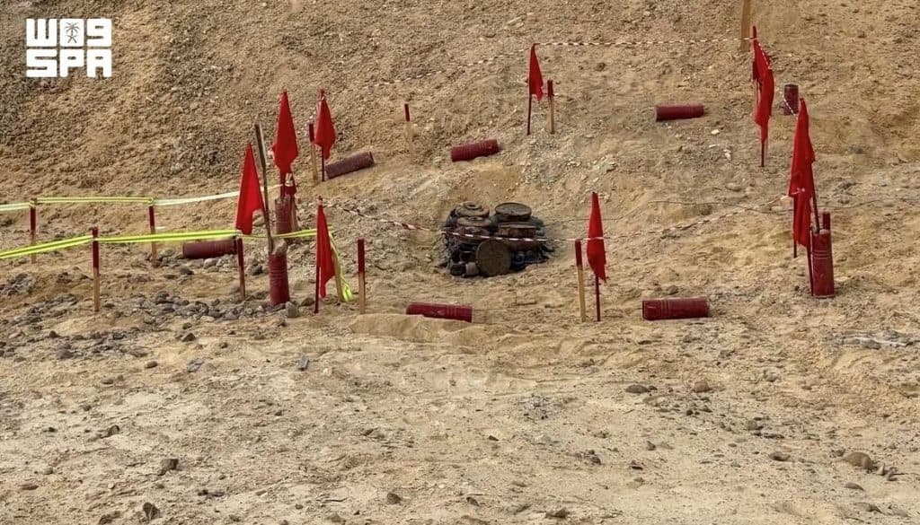 “مسام” ينزع 2,157 لغمًا من مختلف الأراضي اليمنية في أسبوع
