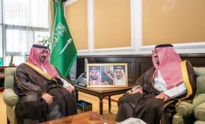 اطلع على جهودها في دعم الأنشطة والبرامج الرياضية.. نائب أمير تبوك يستقبل مدير فرع وزارة الرياضة بالمنطقة