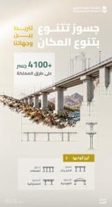 “هيئة الطرق”: أكثر من 4,100 جسر في المملكة