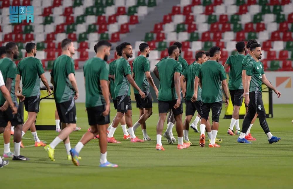 الأخضر يواصل استعداده لمواجهة البحرين ضمن تصفيات كأس العالم