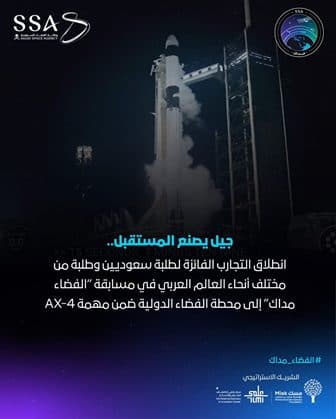 بما يعزز الابتكار العلمي وتمكين الكفاءات الواعدة.. إطلاق تجارب مسابقة “الفضاء مداك” إلى محطة الفضاء الدولية