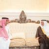 أمير تبوك يعزي الشيخ عبدالله الضيوفي في وفاة شقيقه