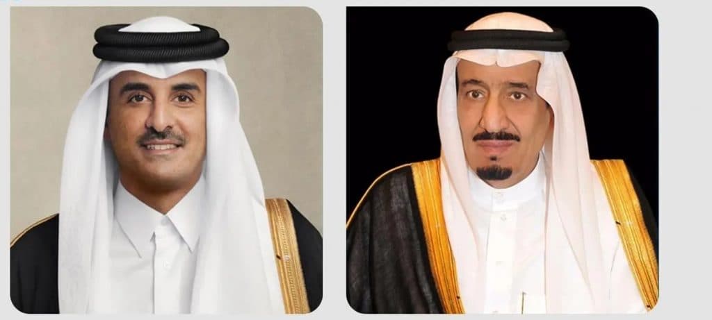 قيادة دولة قطر تهنئ خادم الحرمين بنجاح موسم الحج