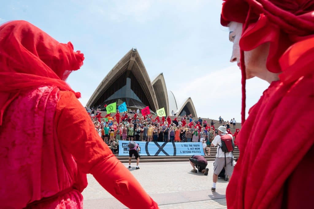 AUSTRALIA-CLIMATE-ENVIRONMENT-FIRE-PROTEST