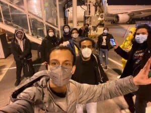إجلاء الطلاب والمعلمين والبعثة التعليمية في الصين