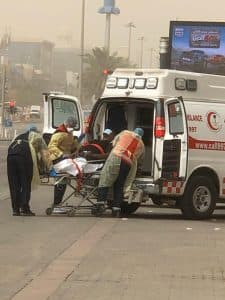بالتعاون مع مدينة الملك فهد الطبية.. الهلال الاحمر ينفذ فرضية حالة مصاب بكورونا
