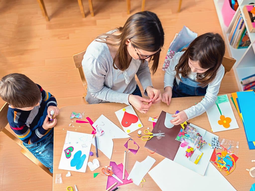 Teacher with Kids – Creative Arts Class