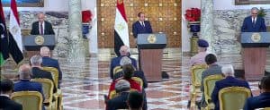 السيسي يبحث مع المشير حفتر ورئيس مجلس النواب الليبي تداعيات الأوضاع في بلادهما