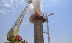 إخماد حريق في مبنى تحت الإنشاء لوزارة البيئة بالجوف.. دون إصابات