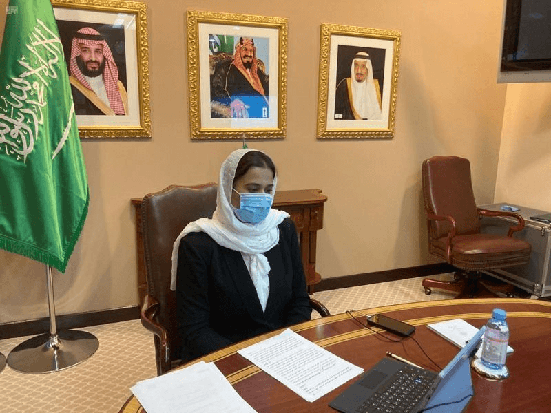 EjwRSS_WsAIg7c4 عضو وفد المملكة الدائم لدى الأمم المتحدة السكرتير ثالث ريم بنت فهد العمير
