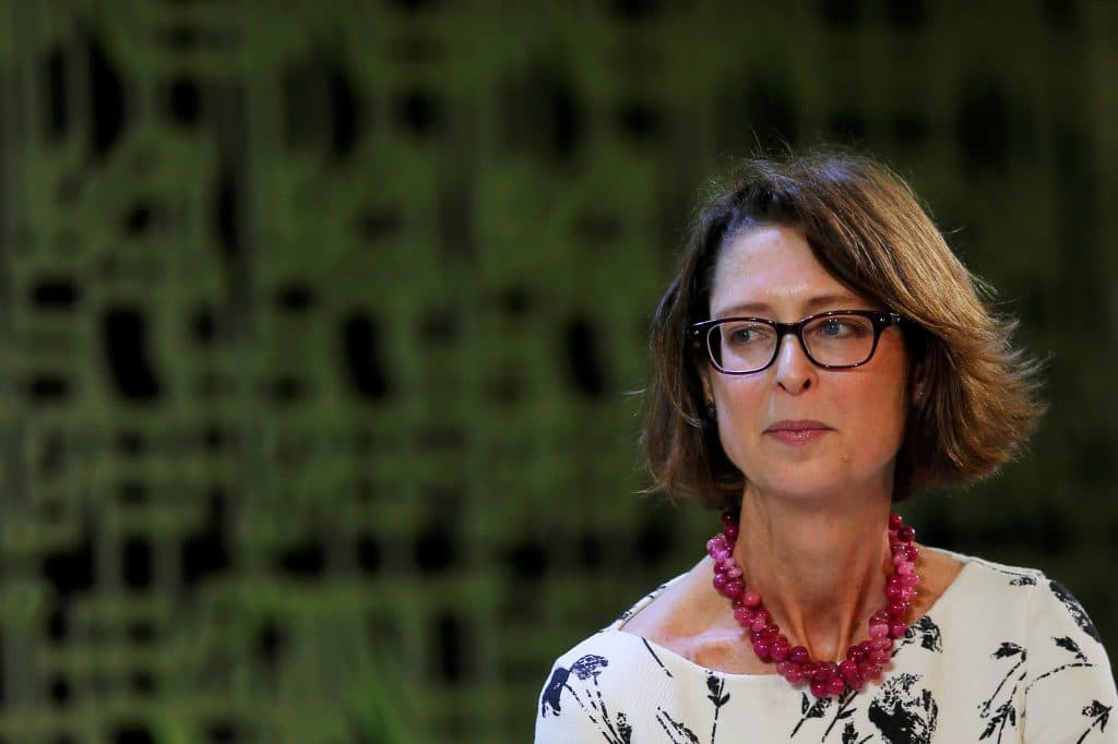 Fidelity Chairman and CEO Abigail Johnson interviews founder of Bloomberg L.P. and former New York City Mayor Michael Bloomberg about innovation at the Boston-based HubWeek in Boston