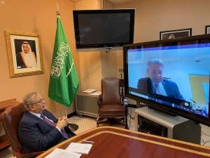 المعلمي يلتقي منسق السلام في الشرق الأوسط