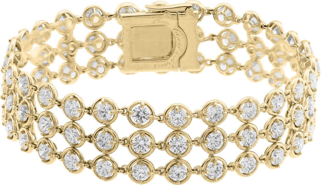Palmyre bracelet. Yellow gold, diamonds.