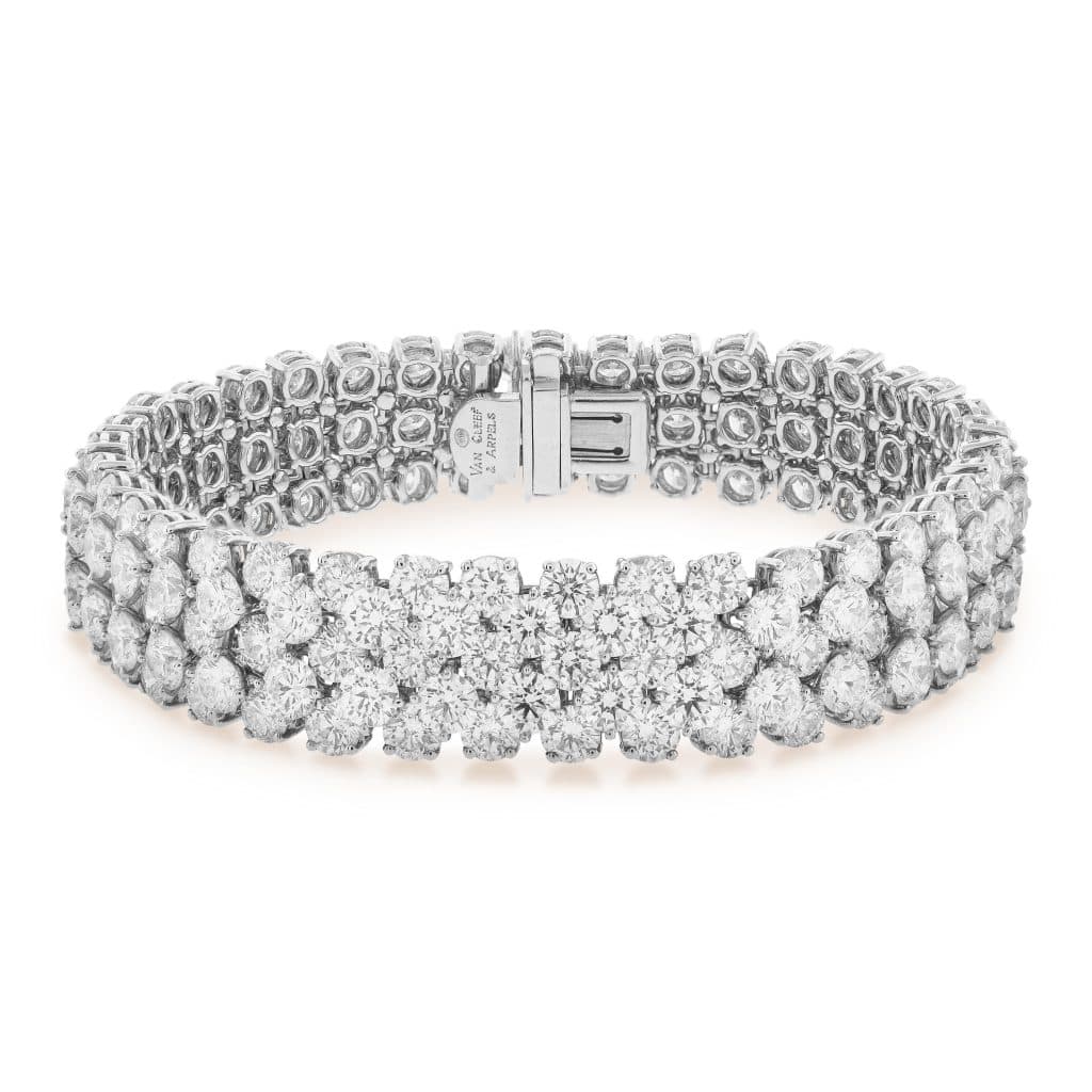 À Cheval bracelet. Platinum, white gold, diamonds.