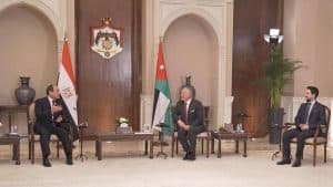عاهل الاردن والسيسي بحثا عملية السلام