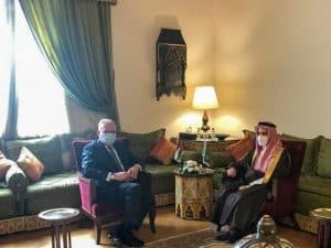 وزير الخارجية يناقش مع نظيريه الفلسطيني والعراقي اجتماع الجامعة العربية