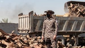 الأمن البيئي يضبط أكثر من 120 طناً من الحطب المعروض للبيع في الرياض
