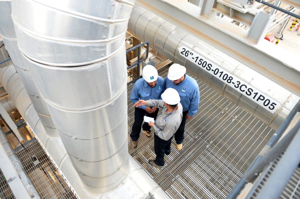 Saudi Aramco Operators at an Oil Plant