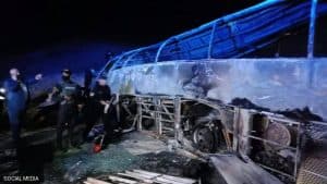 مصرع 20 شخصًا في حادث تصادم حافلة مع شاحنة بمصر