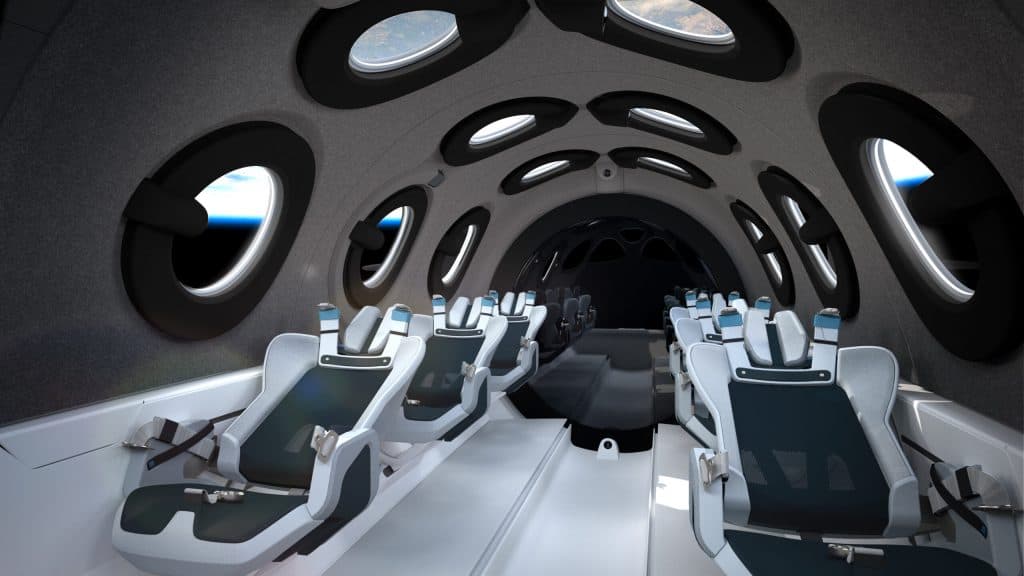 Virgin Galactic Spaceship Seats Rotated Back In Space