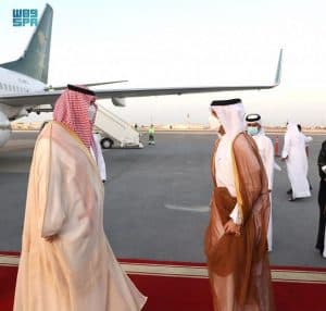 الأمير تركي بن محمد بن فهد يصل الدوحة