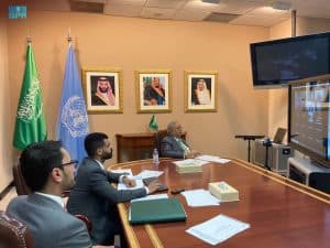 المعلمي يشارك في اجتماع أعضاء التحالف مع الممثلة الأممية المعنية بالأطفال والنزاع المسلح