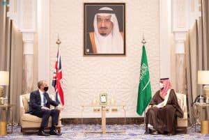 ولي العهد يلتقي وزير الخارجية البريطاني