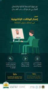 وزارة العدل تعلن اكتمال المرحلة الثانية من تفعيل خدمة إصدار الوكالات الإلكترونيّة للسجناء