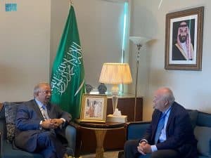 المعلمي يلتقي بالممثل السامي لمكتب تحالف الحضارات في الأمم المتحدة