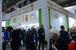 إقبال كبير على زيارة جناح المملكة في قمة المناخ COP26
