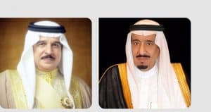 القيادة البحرينية تهنئ خادم الحرمين بالذكرى السابعة لتوليه مقاليد الحكم
