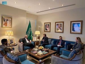 المعلمي يلتقي بالمنسقة الخاصة للبنان لدى الأمم المتحدة